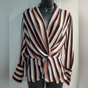 CHELSEA 28 Lobg Sleve Stripe Blouse